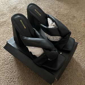PrettyLittleThing Black Heels